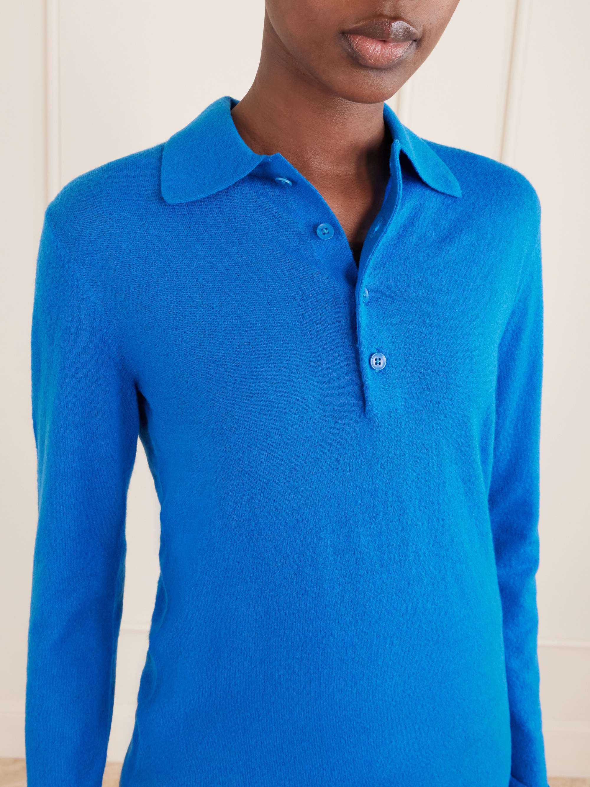 TIBI Wool-blend knit polo sweater | NET-A-PORTER