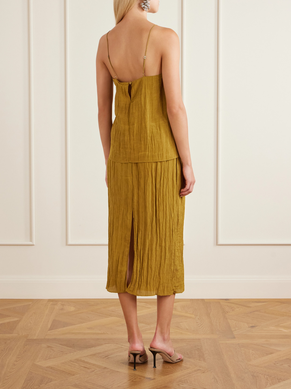 Crinkle Charmeuse Tank