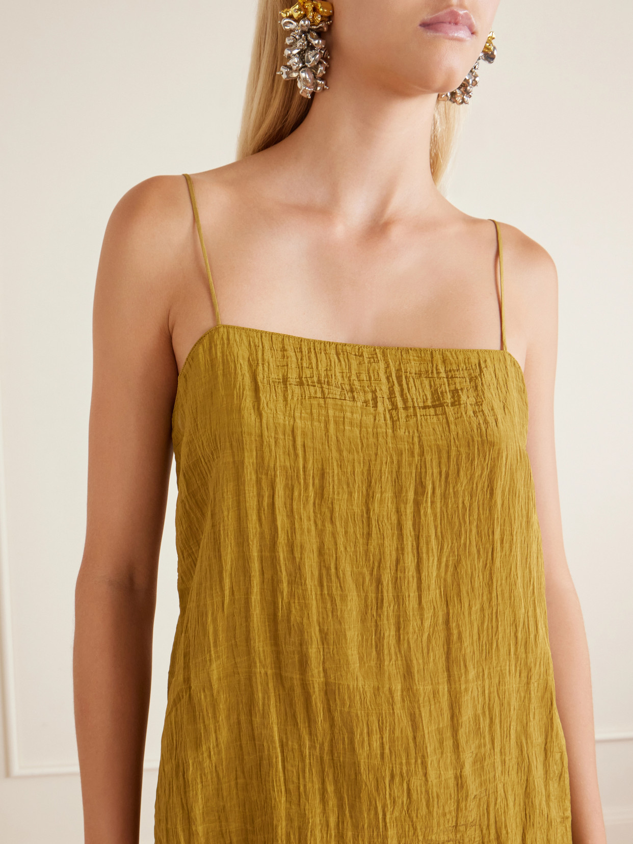 Crinkle Charmeuse Tank