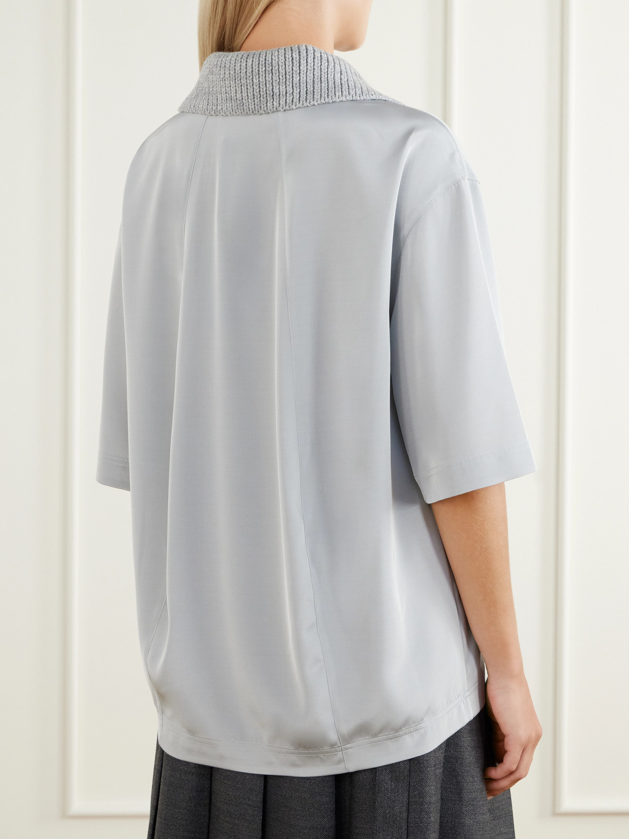Stretch Silk-Blend Polo