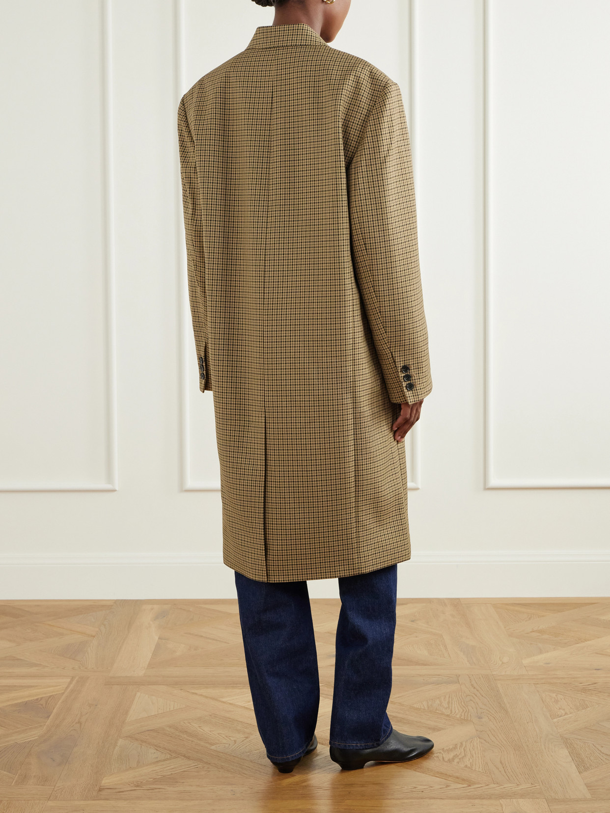 Checked Twill Coat