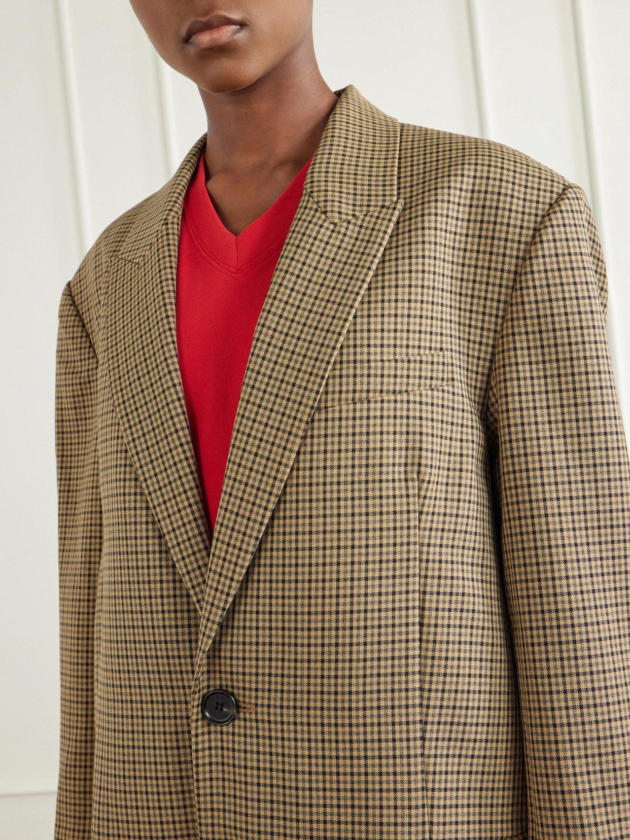 Checked Twill Coat