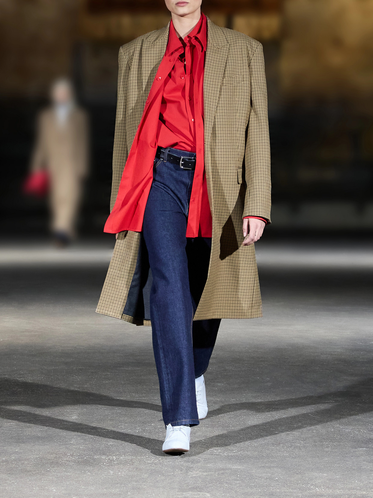 Checked Twill Coat