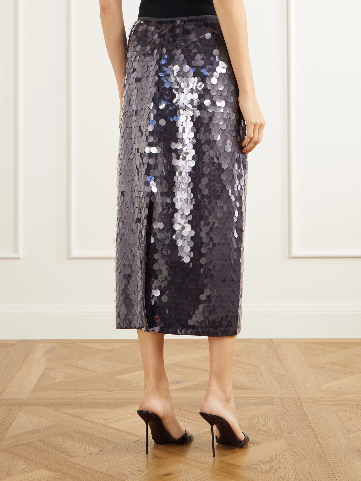 Sequined Organza Midi