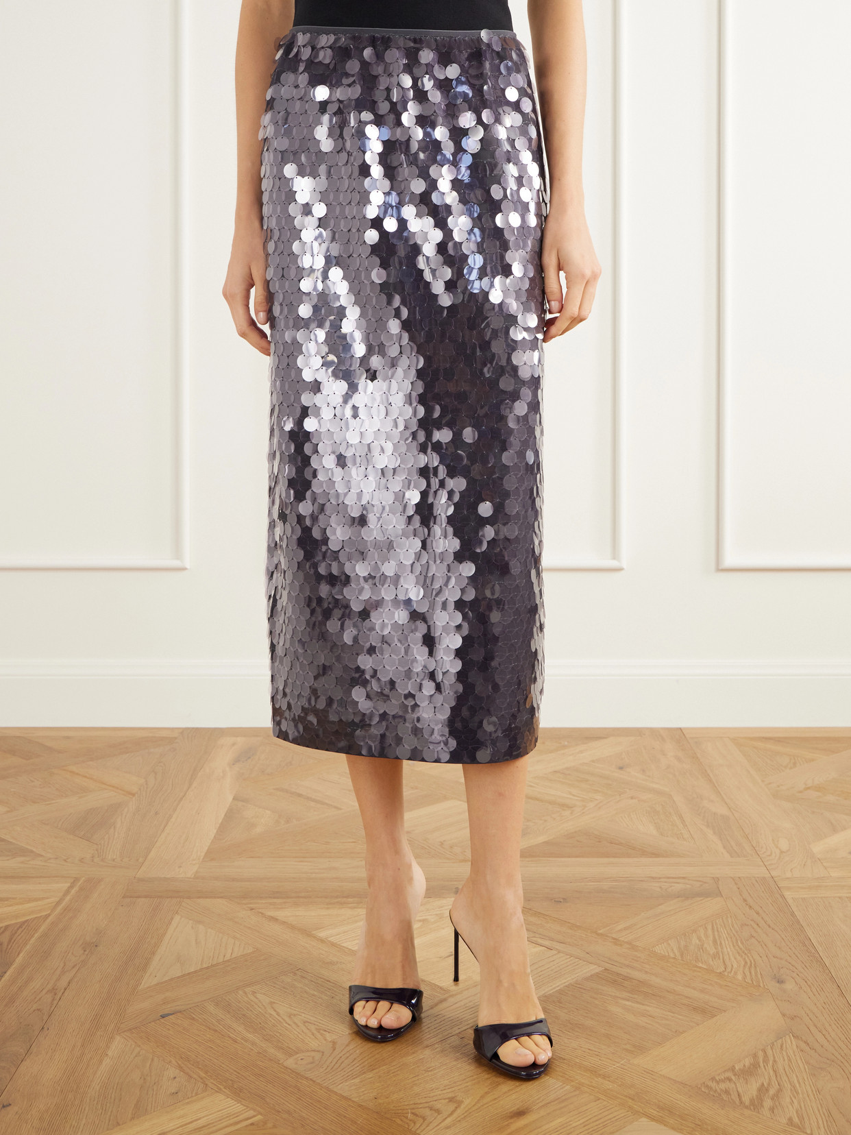 Sequined Organza Midi