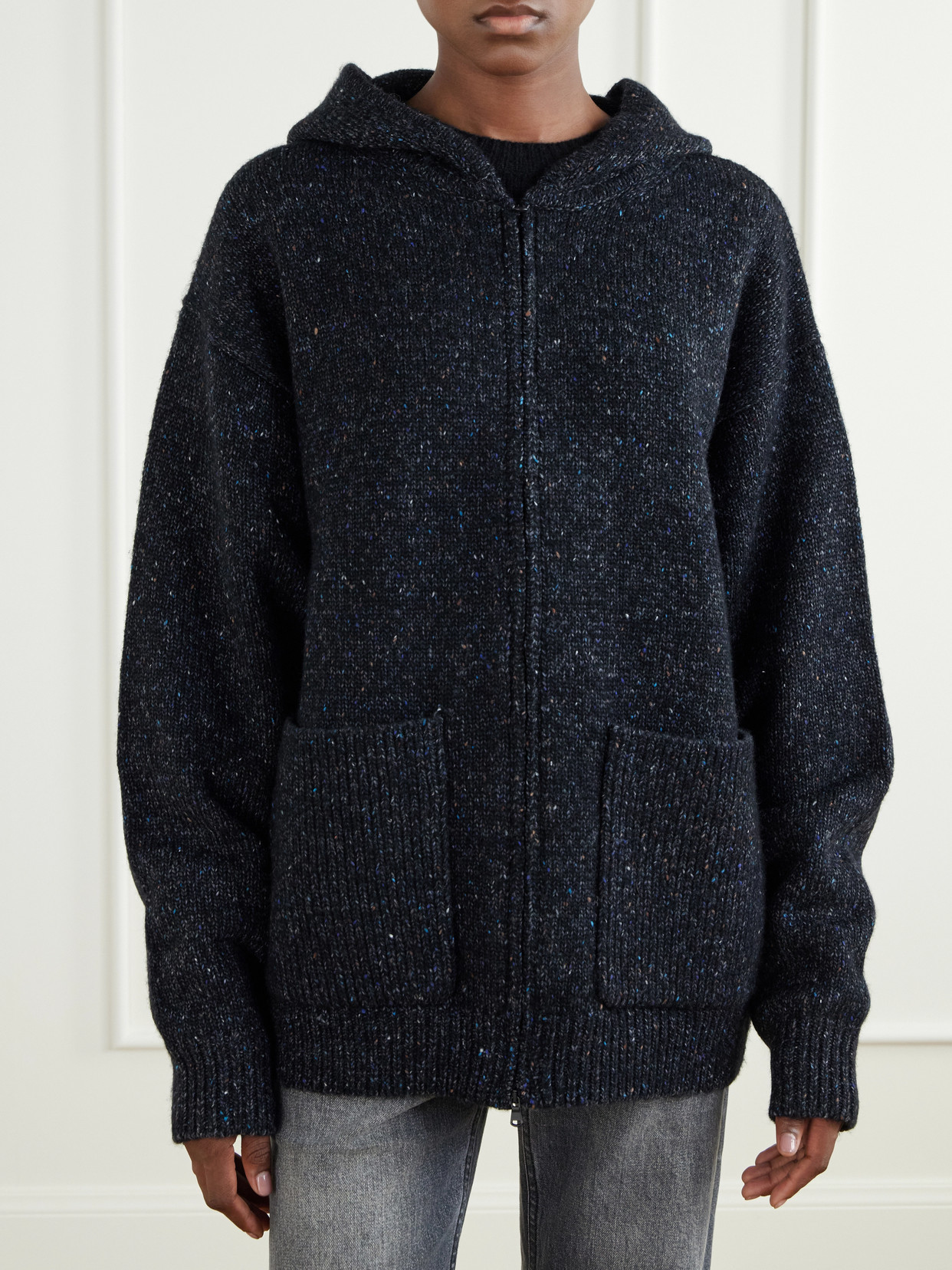 Hooded Wool-Blend Tweed Jacket