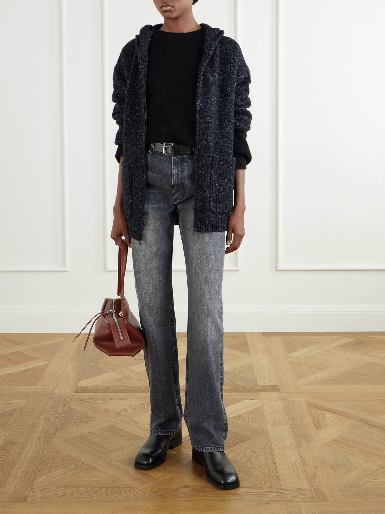 Hooded Wool-Blend Tweed Jacket