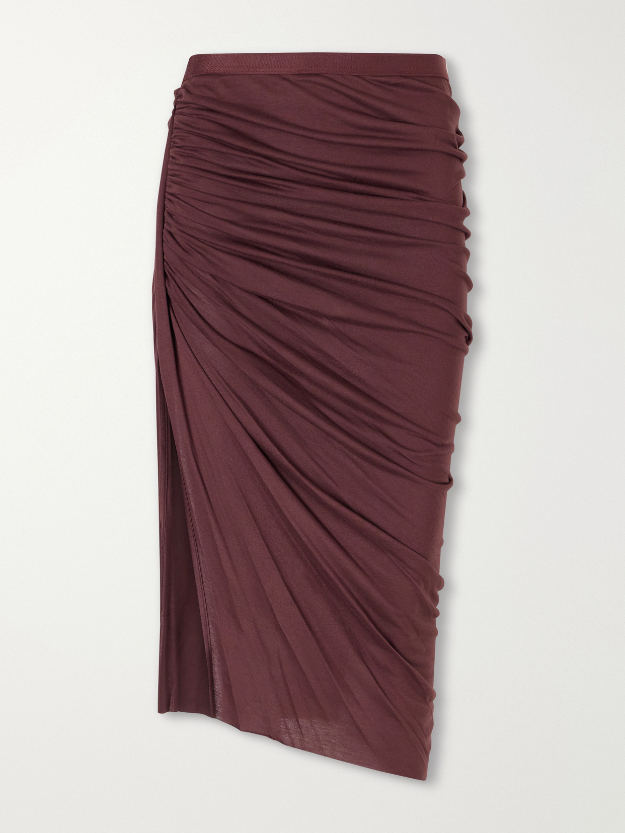 Edfu Asymmetric Gathered Jersey Midi