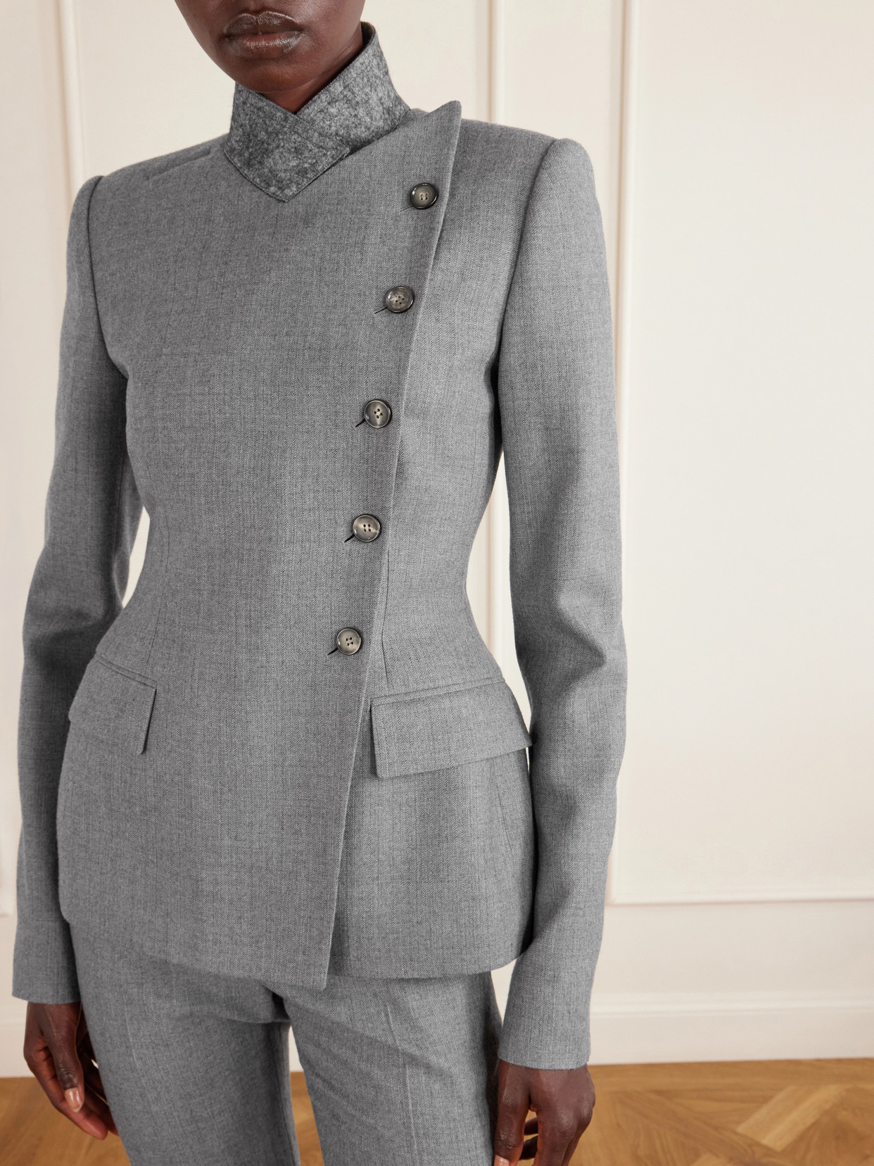 Padded Double-Breasted Jacket
