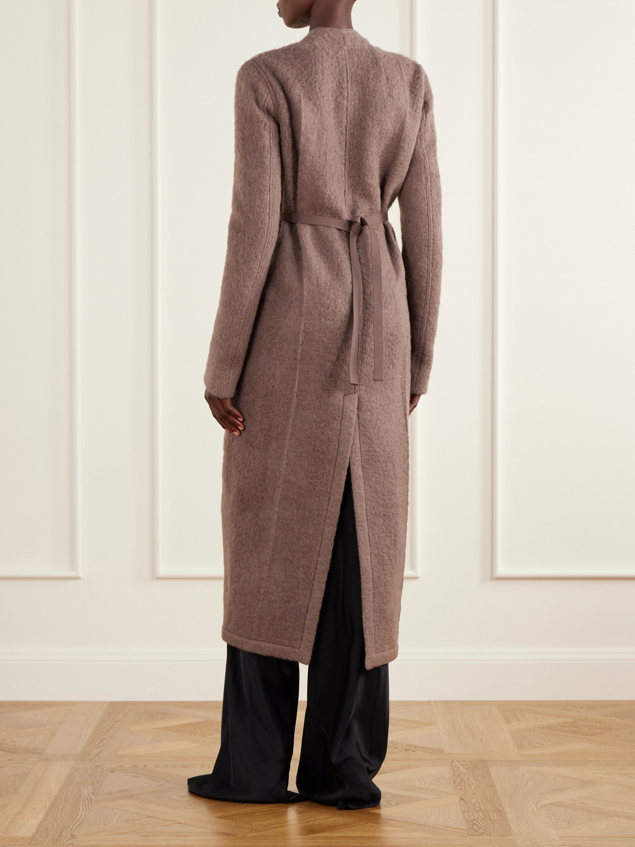 Brushed Alpaca And Wool-Blend Wrap Coat