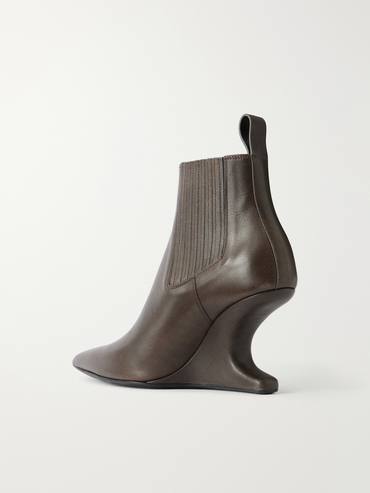 Cantilever 80 Curved Leather Wedge Ankle Boots
