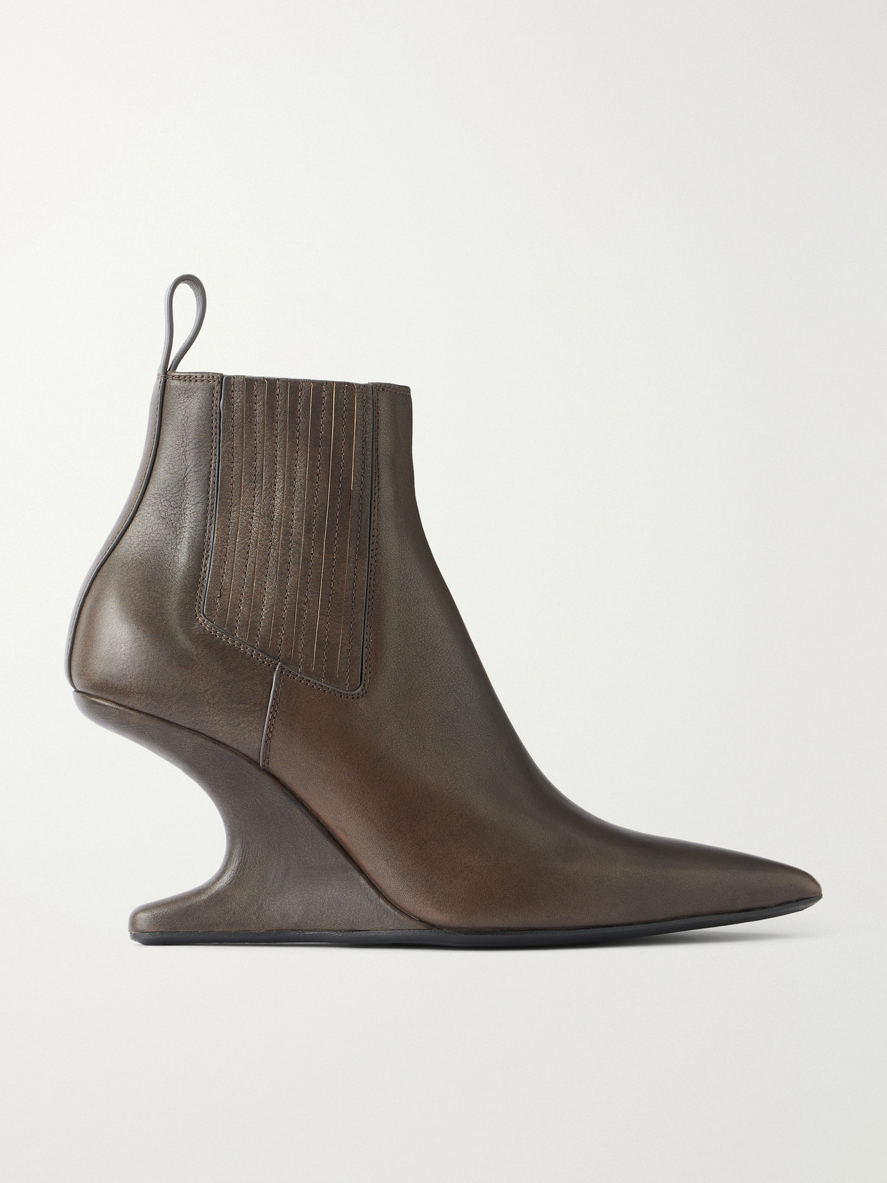Cantilever 80 Curved Leather Wedge Ankle Boots