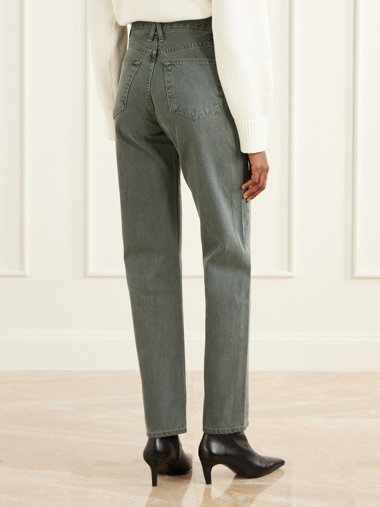 London High-Rise Straight-Leg Jeans