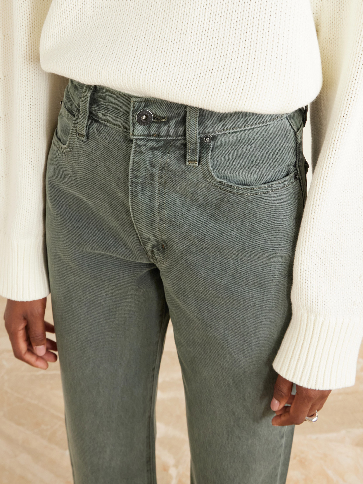 London High-Rise Straight-Leg Jeans