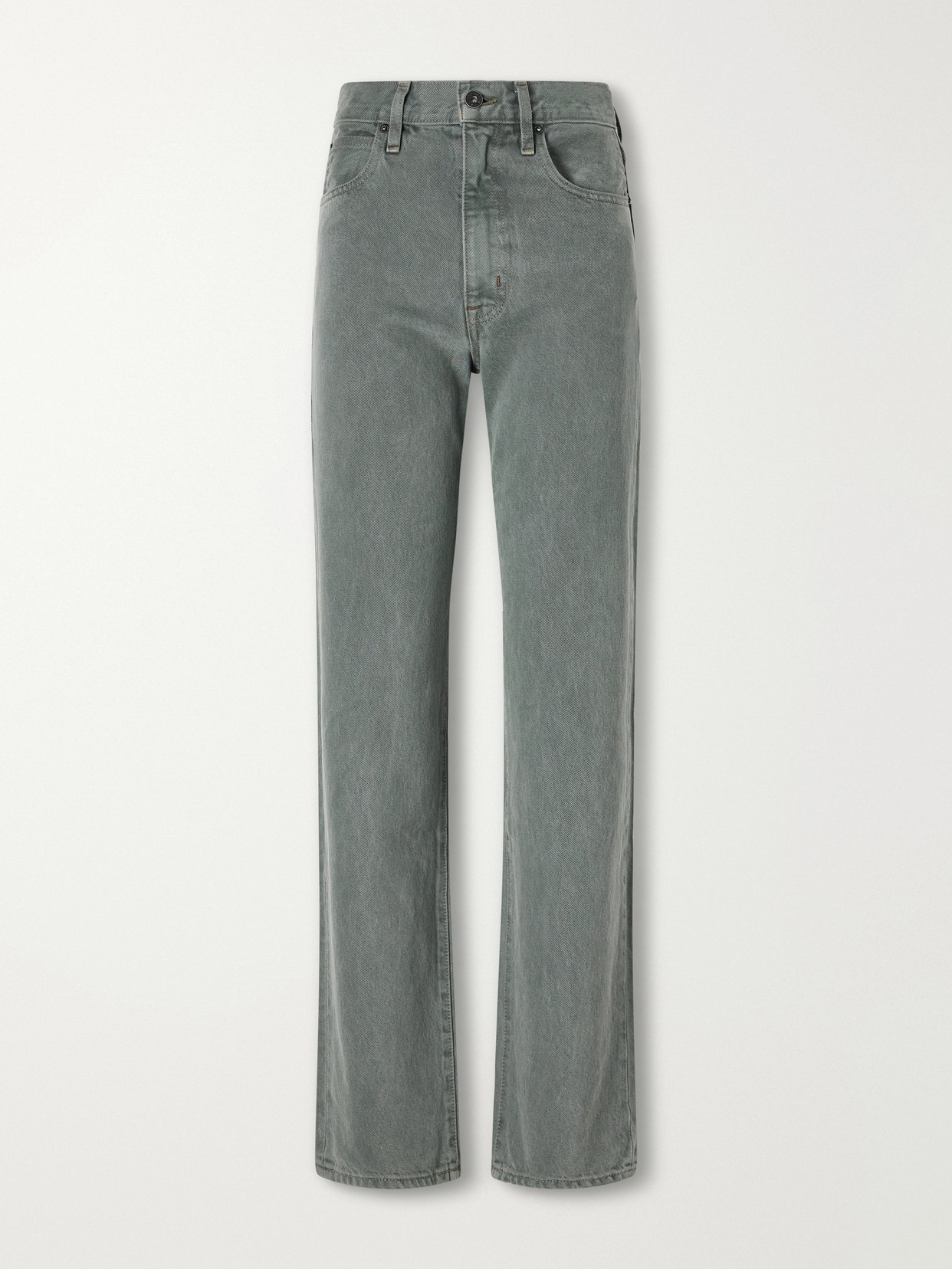 Slvrlake High-rise Straight-leg Jeans In Gray