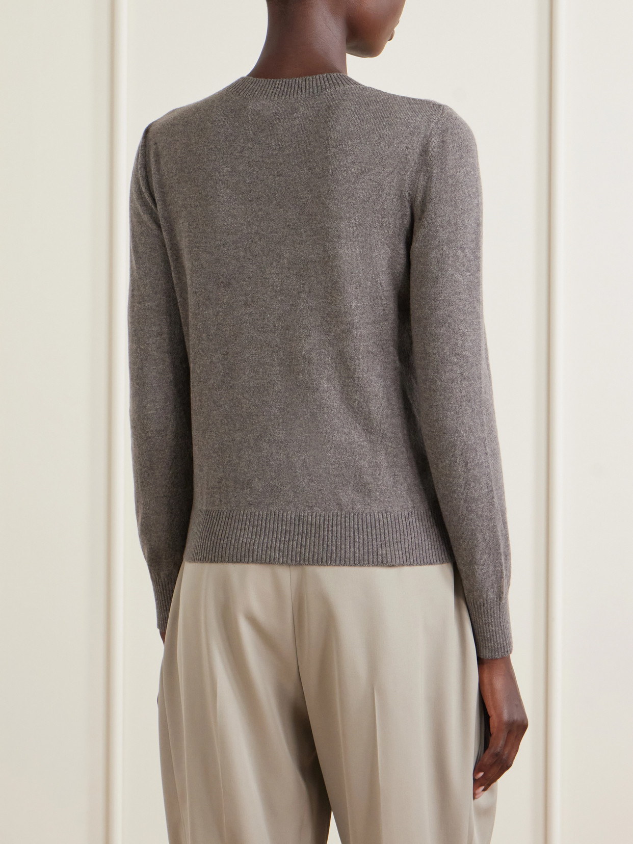 Scarf-Detailed Cashmere Sweater
