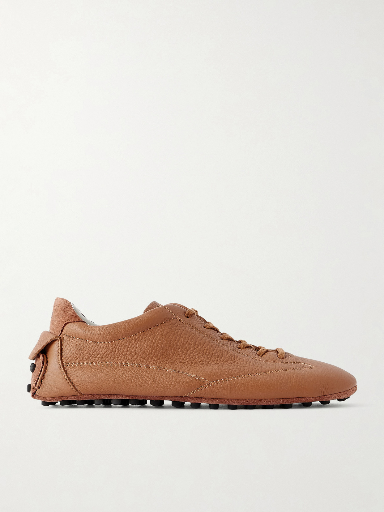 Tod's Suede-trimmed Full-grain Leather Sneakers In Multi