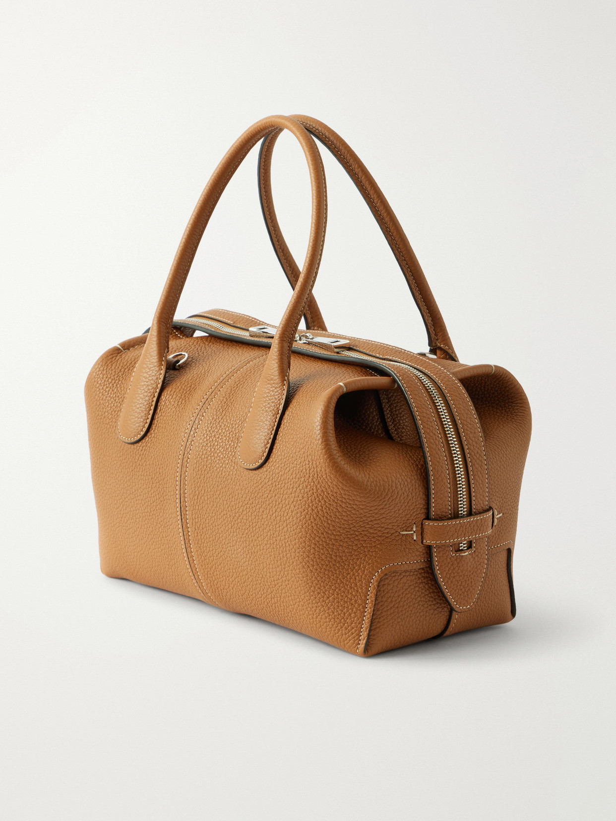 Bauletto Textured-Leather Tote