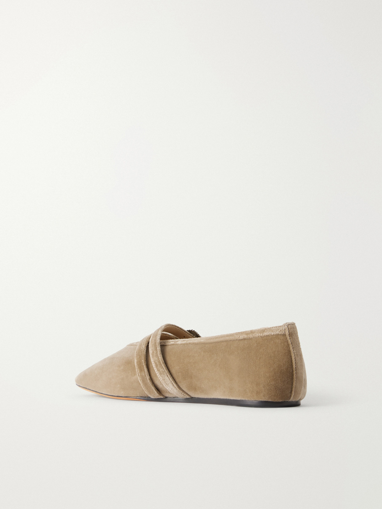 Le Monde Béryl - Claudia Embellished Velvet Ballet Flats