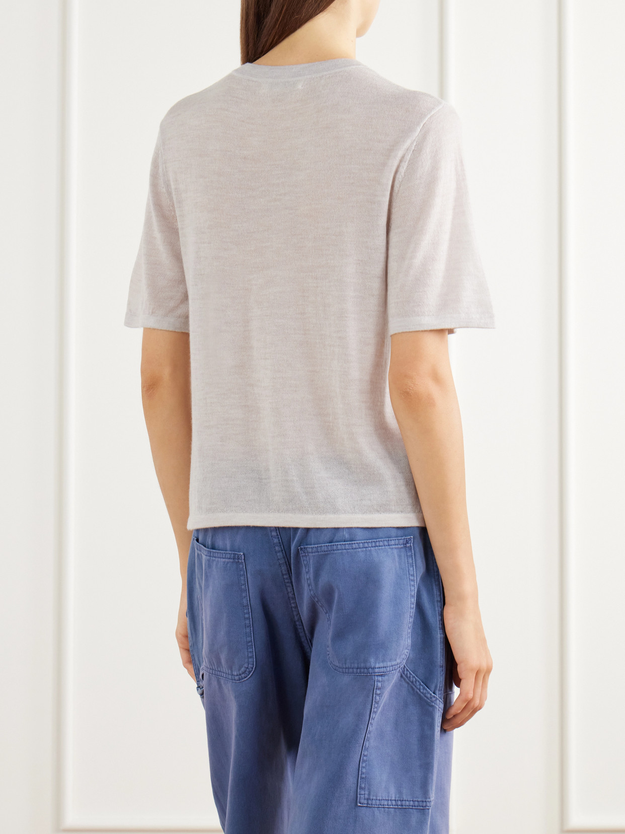 B Sides Merino Wool T-shirt In Gray