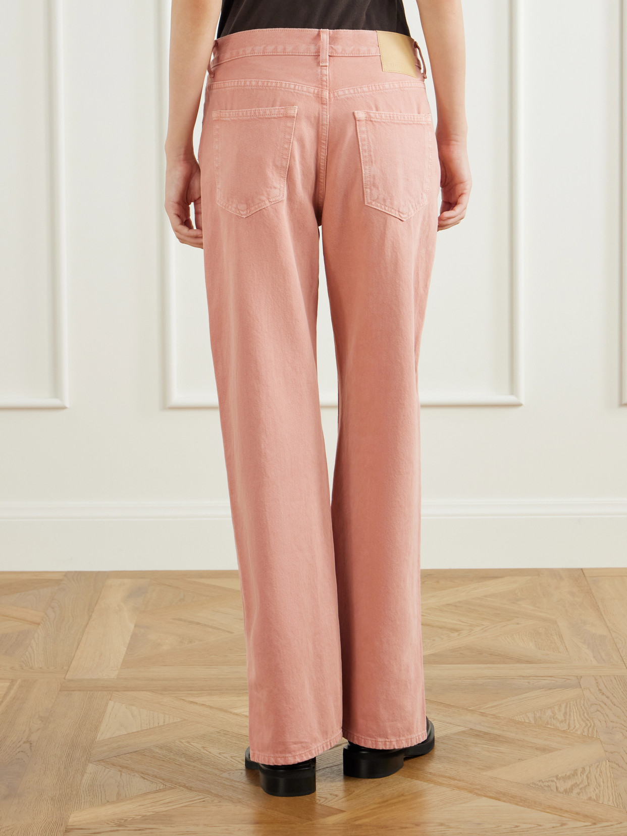 Charlot Split Hem Mid-Rise Wide- Leg
