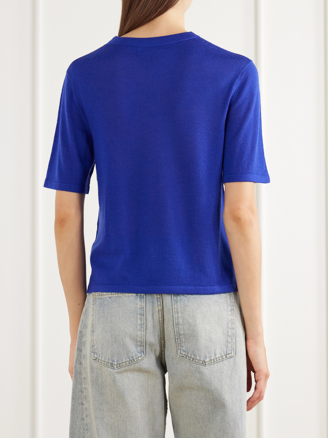B Sides Merino Wool T-shirt In Blue
