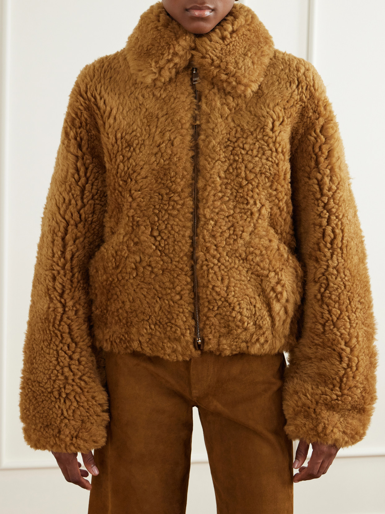 Stouls Sidi Shearling Jacket In Brown