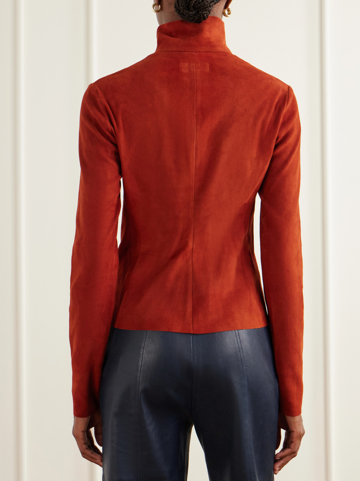 Selene Suede Turtleneck Shirt