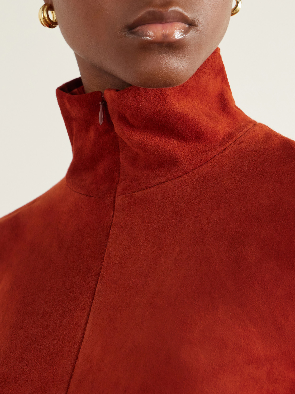Selene Suede Turtleneck Shirt