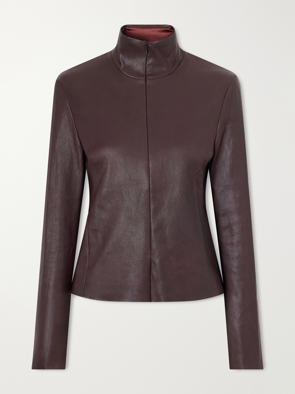 Stouls Selene Leather Top In Burgundy