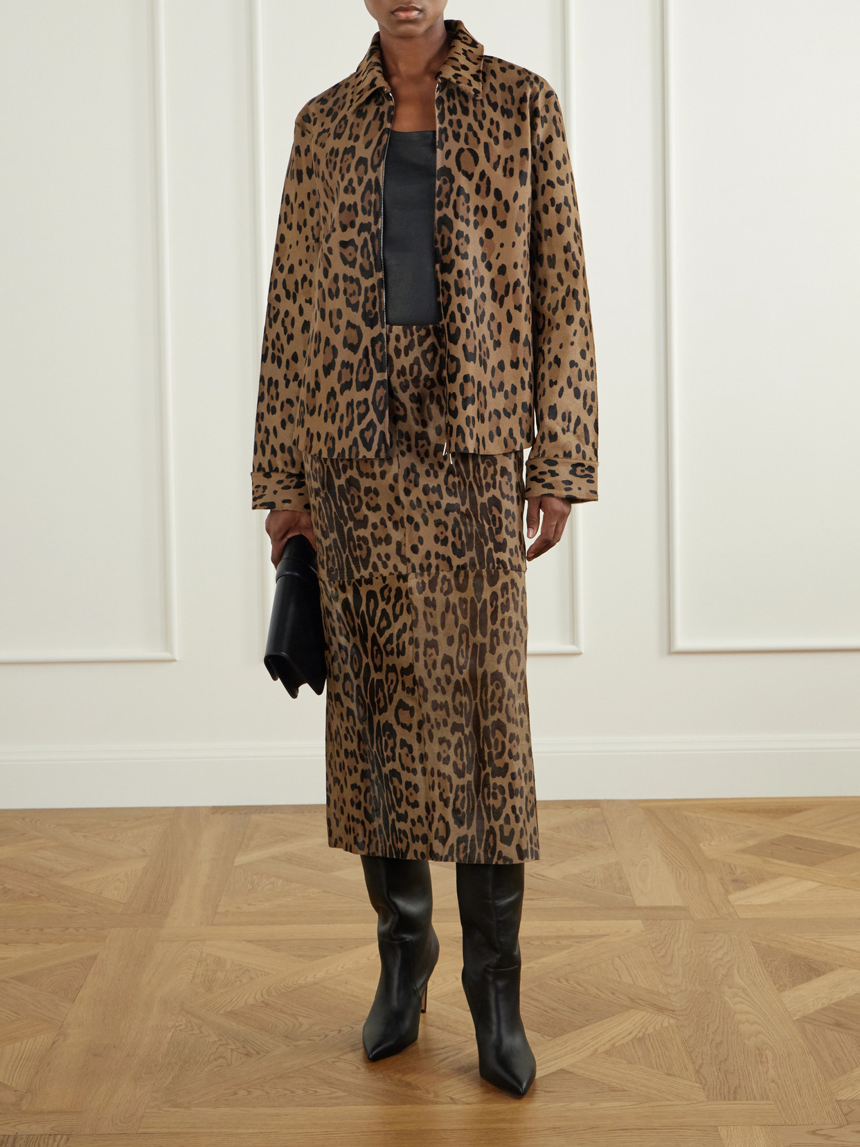 Huston Leopard-Print Jacket