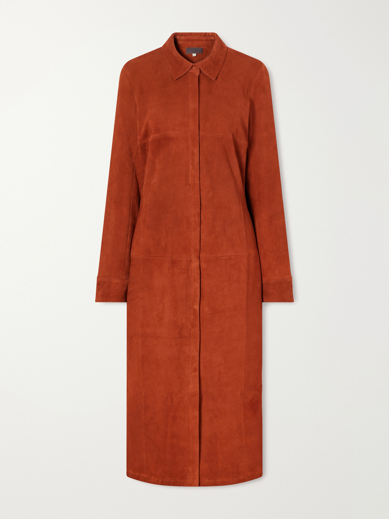 Stouls Becky Suede Midi Dress In Orange