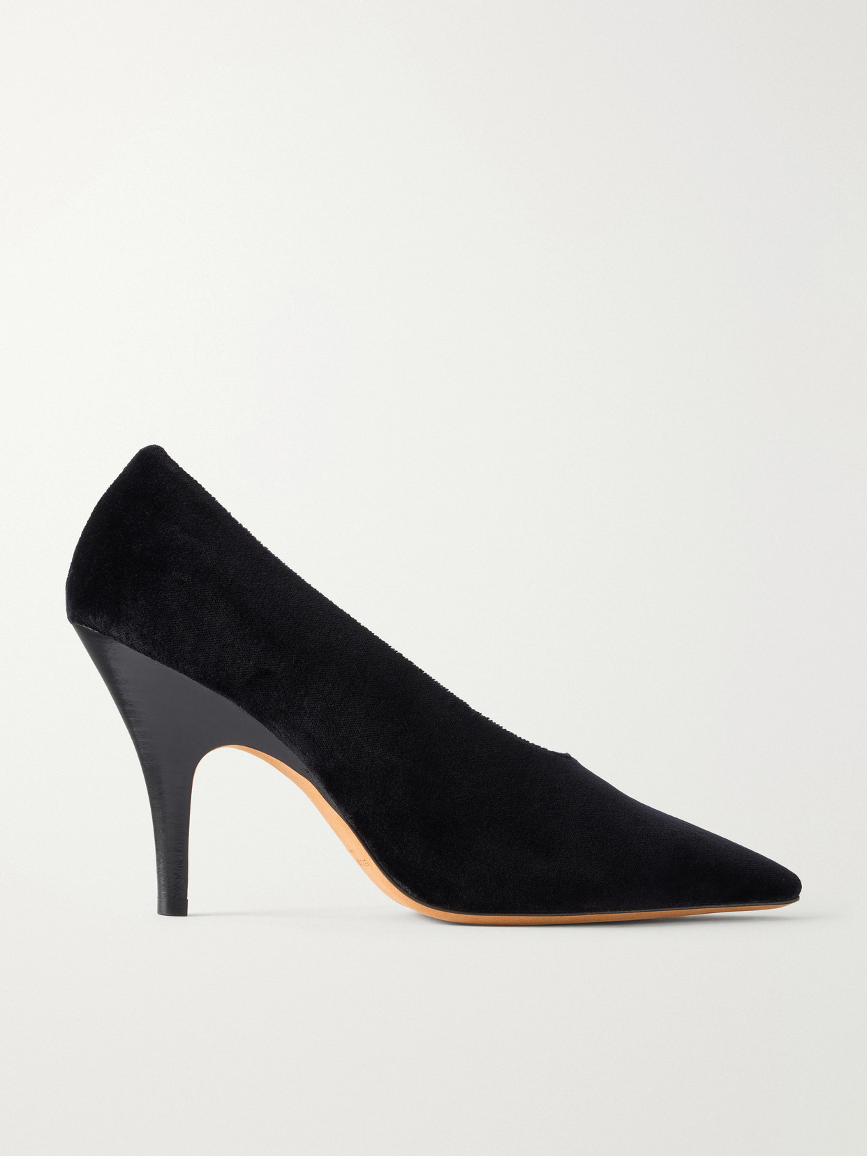 Le Monde Beryl Petra Cotton-velvet Pumps In Black