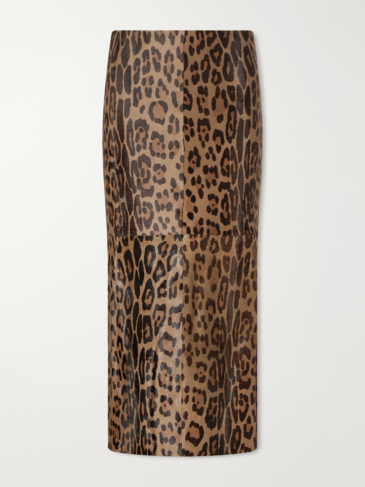 Stouls Winona Leopard-print Calf Hair Midi Skirt In Animal Print