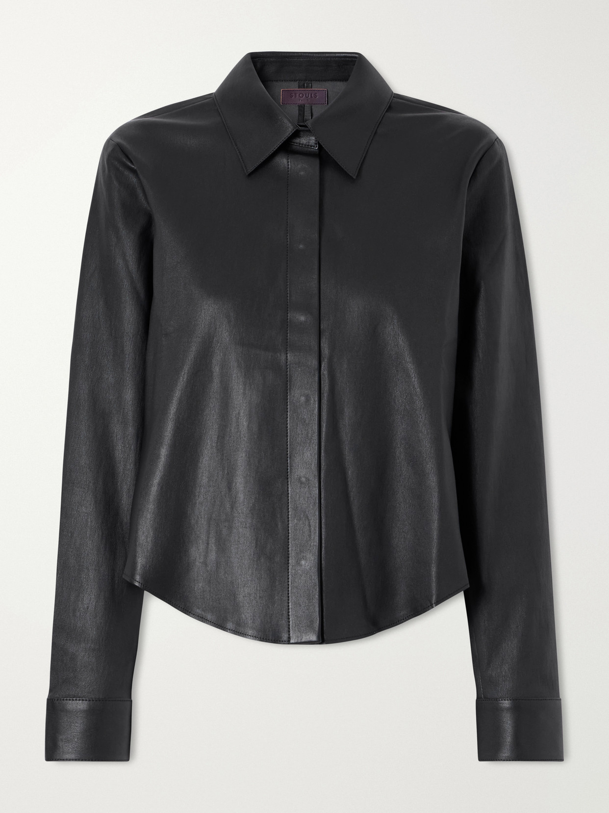Stouls Alba Leather Shirt In Black