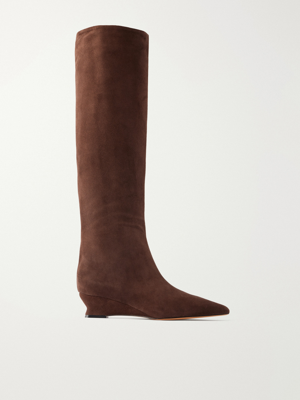 Le Monde Beryl Suede Knee-high Boots In Brown