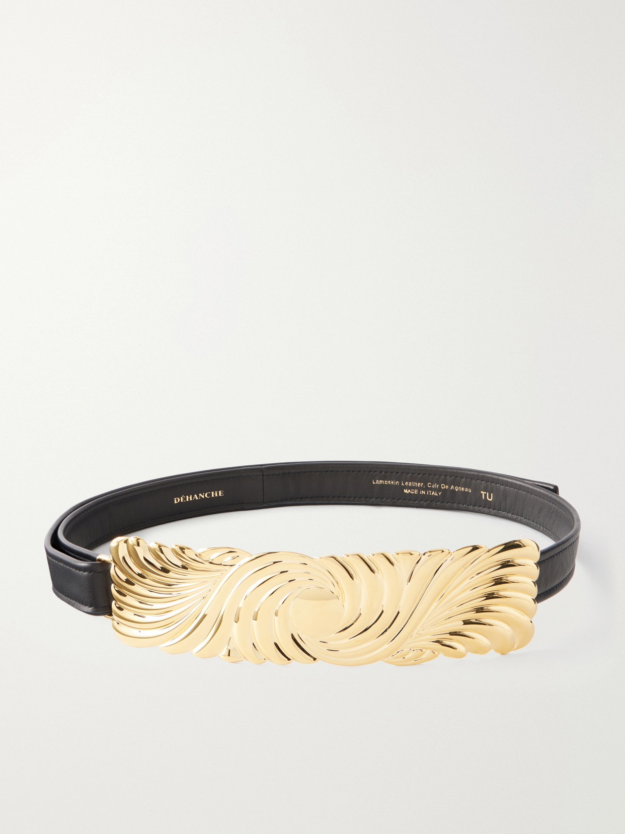Dehanche Laurent Embellished Leather Belt In Black