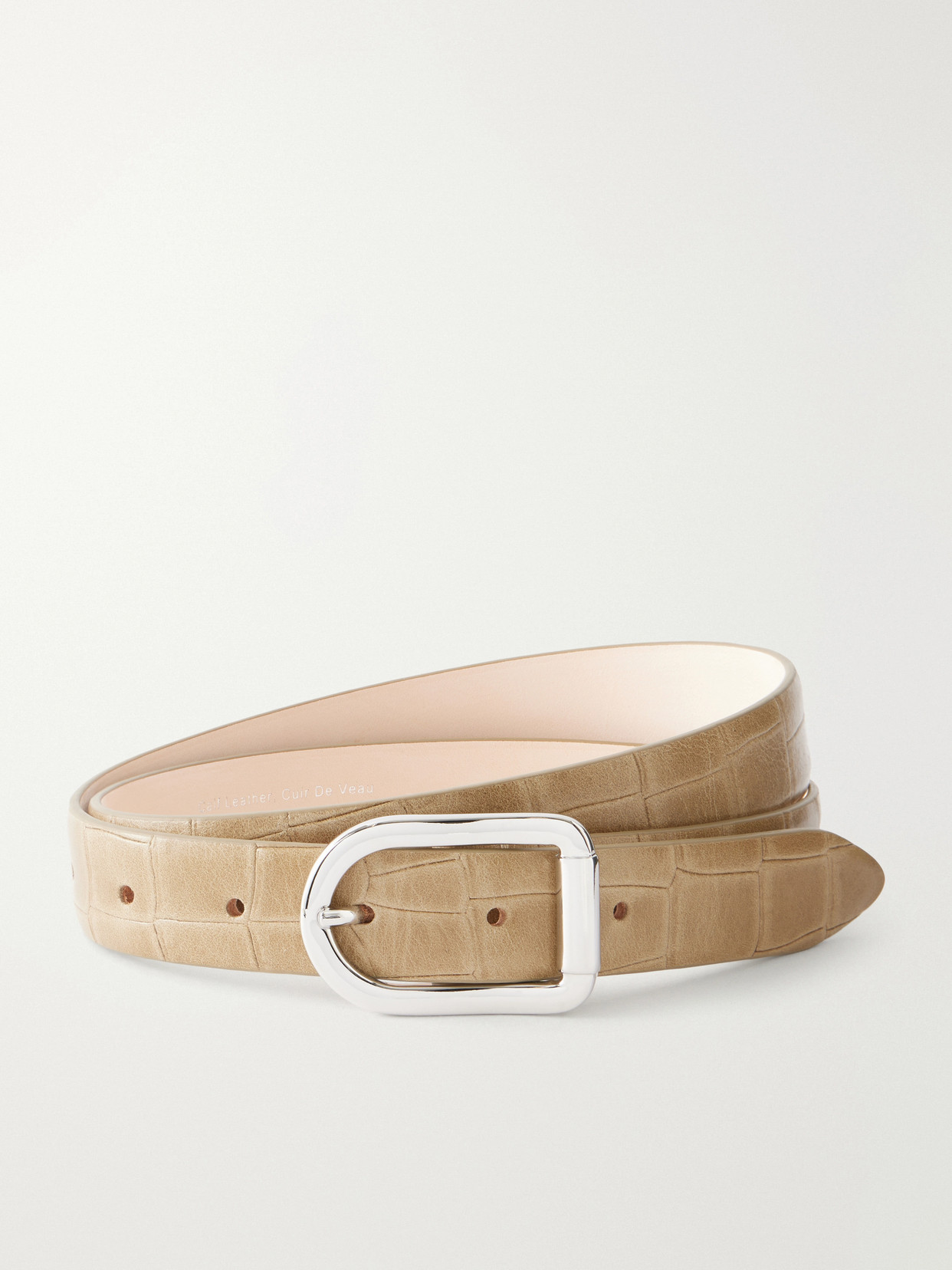 Dehanche Mija Embossed Leather Belt In Brown