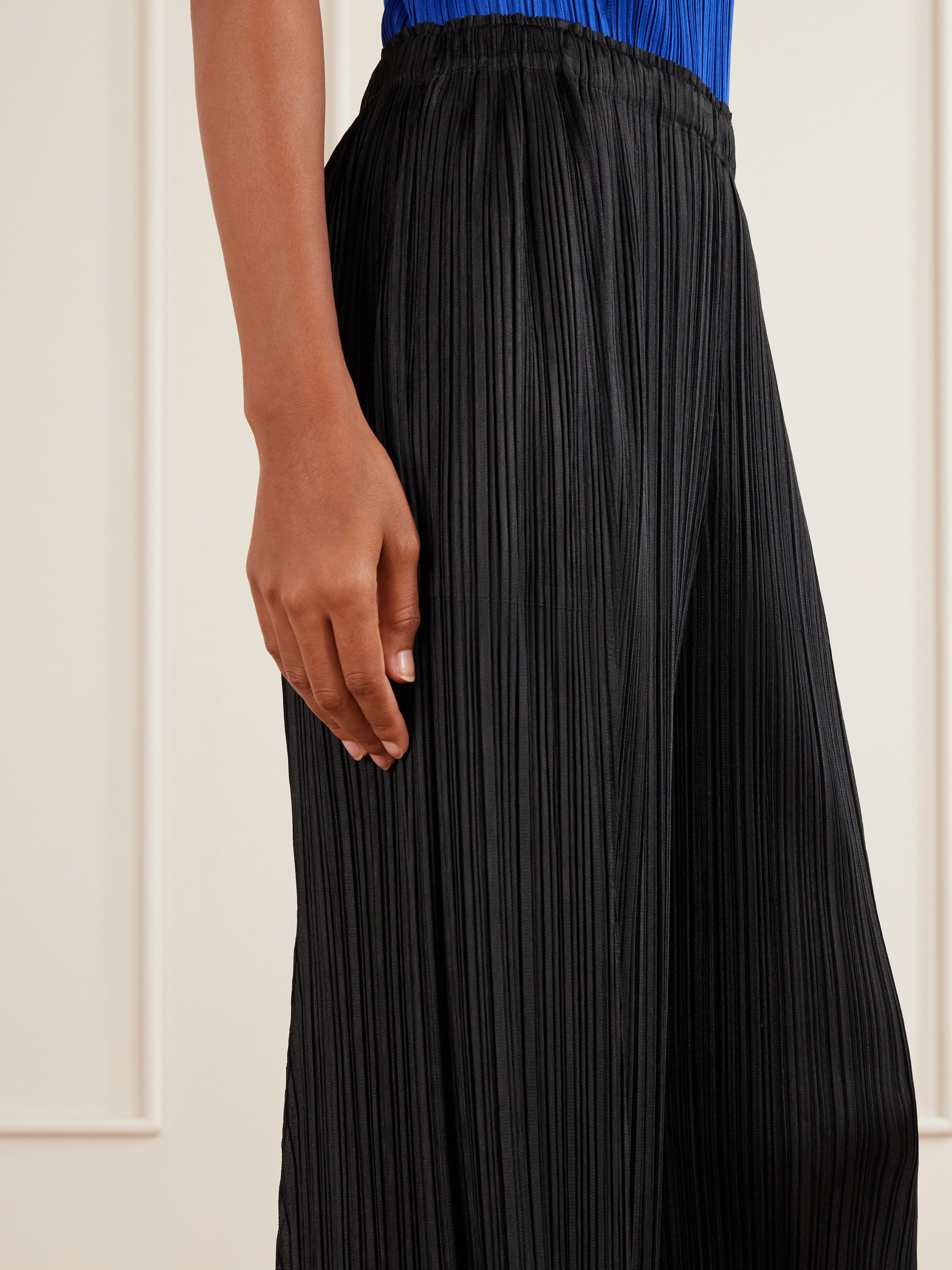 PLEATS PLEASE ISSEY MIYAKE July Bouquet plissé wide-leg pants