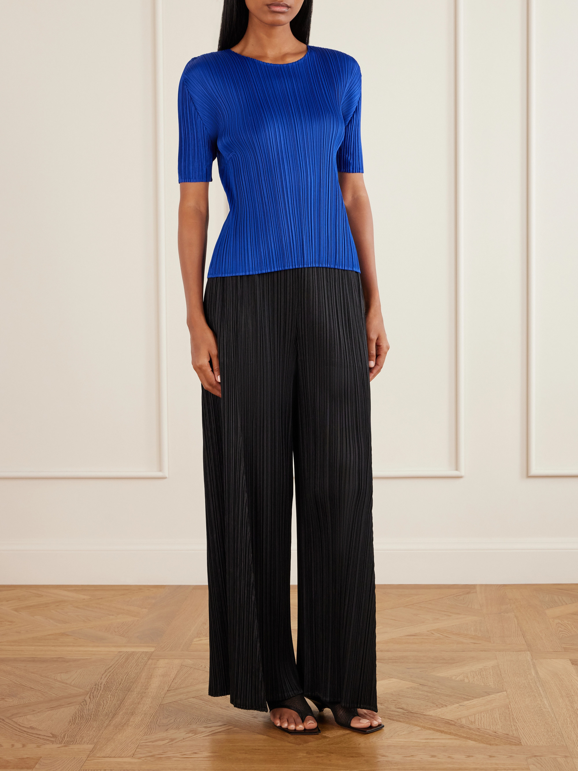 PLEATS PLEASE ISSEY MIYAKE July Bouquet plissé wide-leg pants