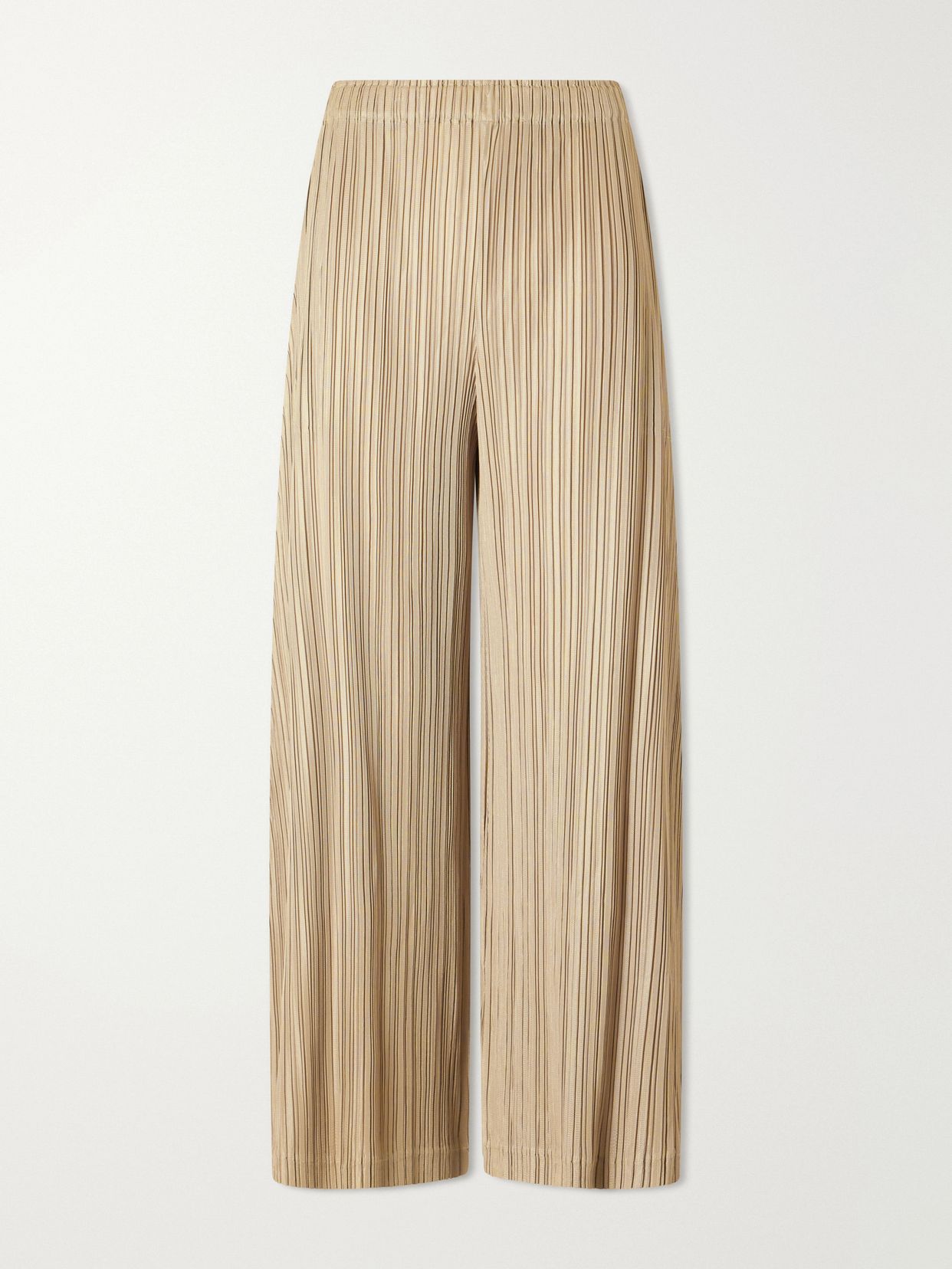 plisse wide leg pants