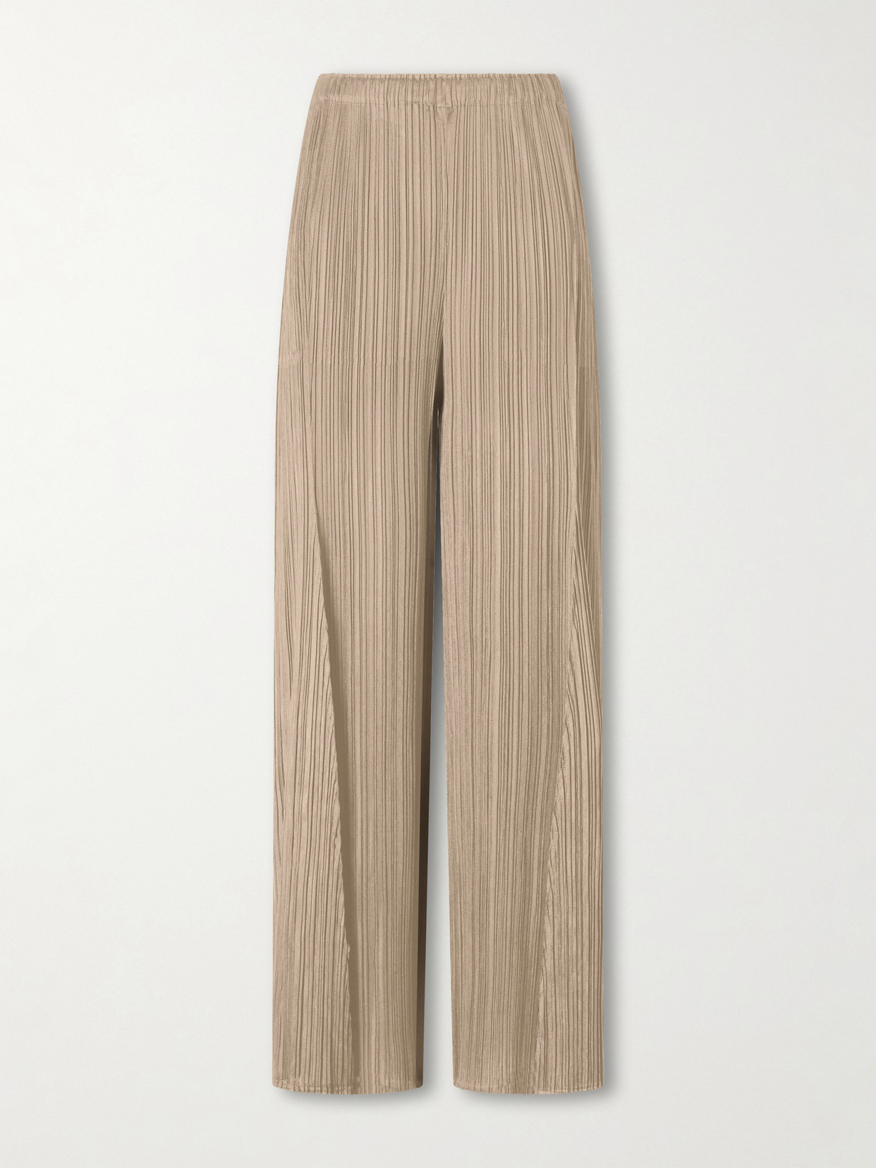 Pleats Please Bouquet Plissé Wide-leg Pants In Neutrals
