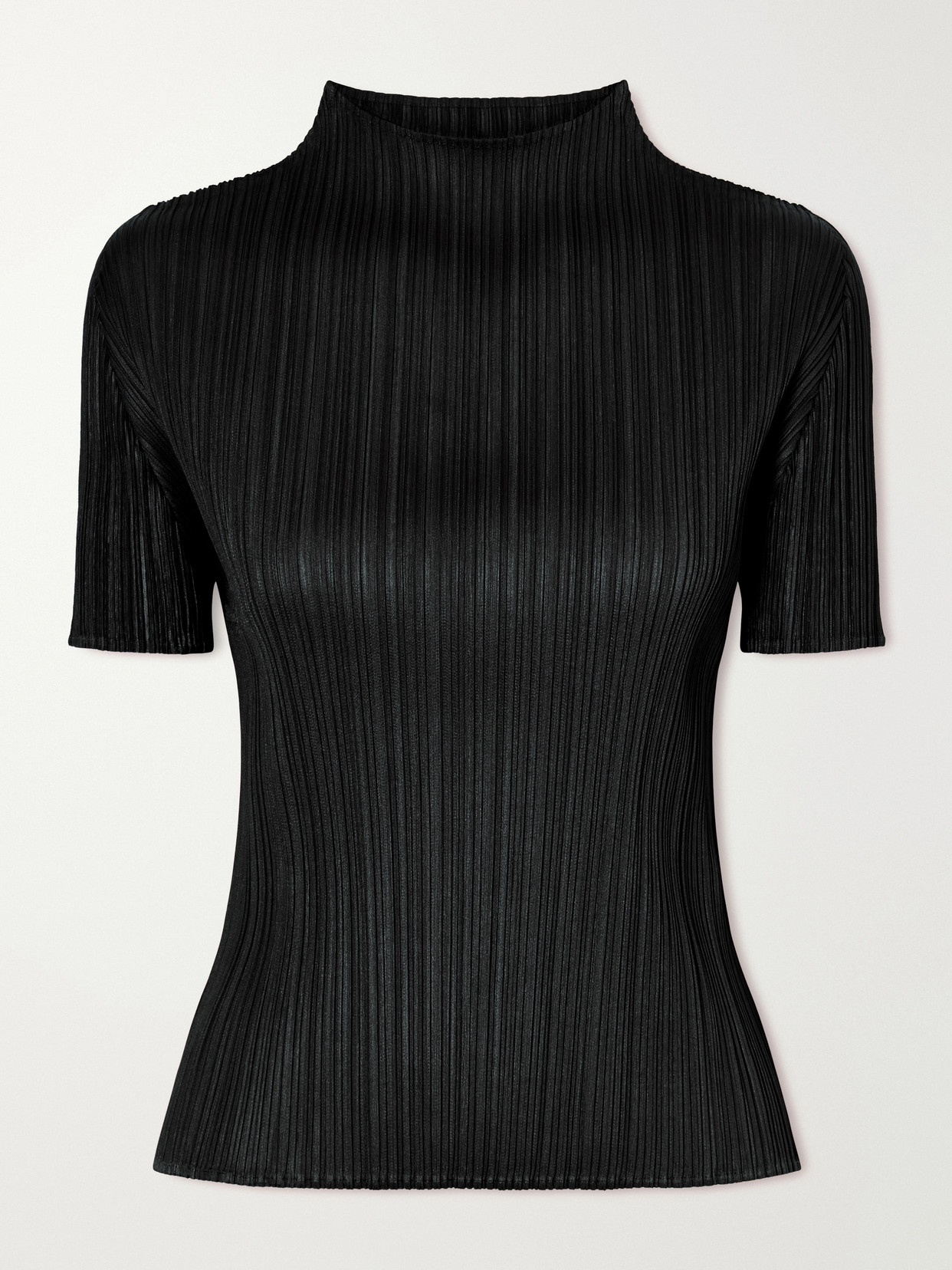Issey Miyake September Plissé Blouse In Black
