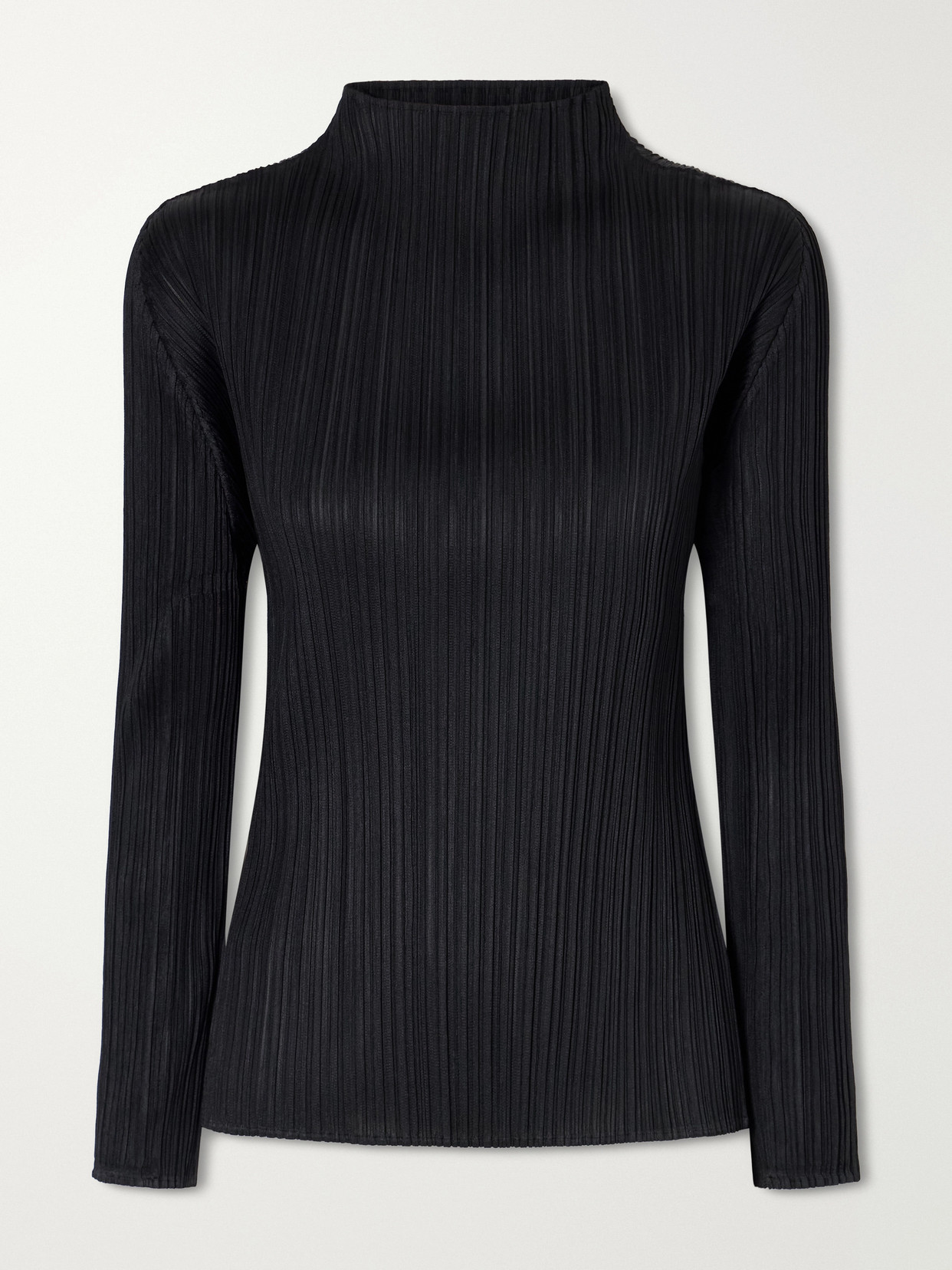 Issey Miyake September Plissé Blouse In Black