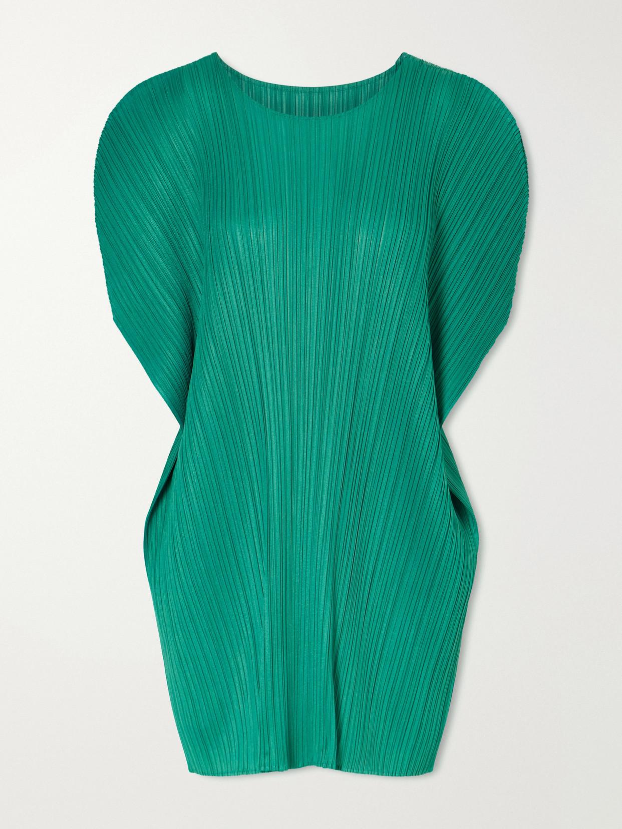 Pleats Please Plissé Mini Dress In Green