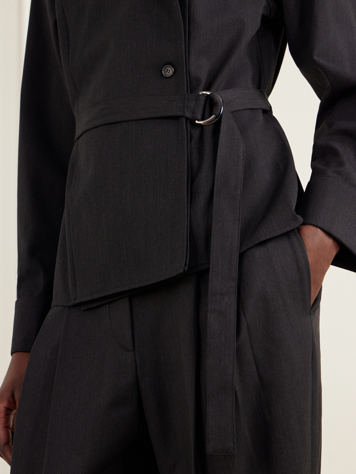 The Last Chapter Belted Wool-Blend Twill Jacket