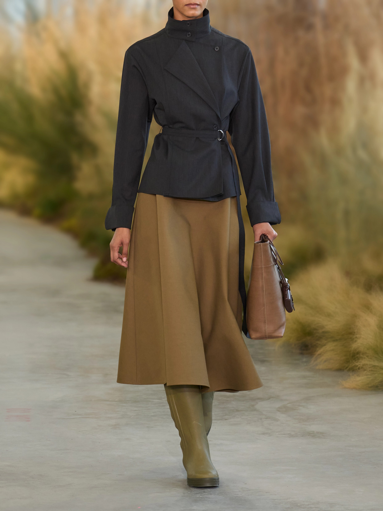 The Last Chapter Belted Wool-Blend Twill Jacket