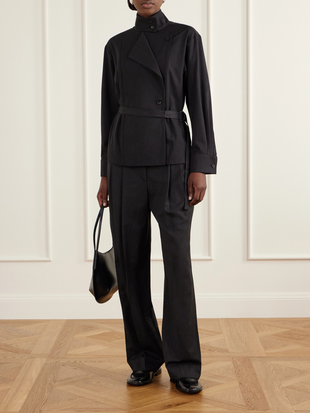The Last Chapter Belted Wool-Blend Twill Jacket