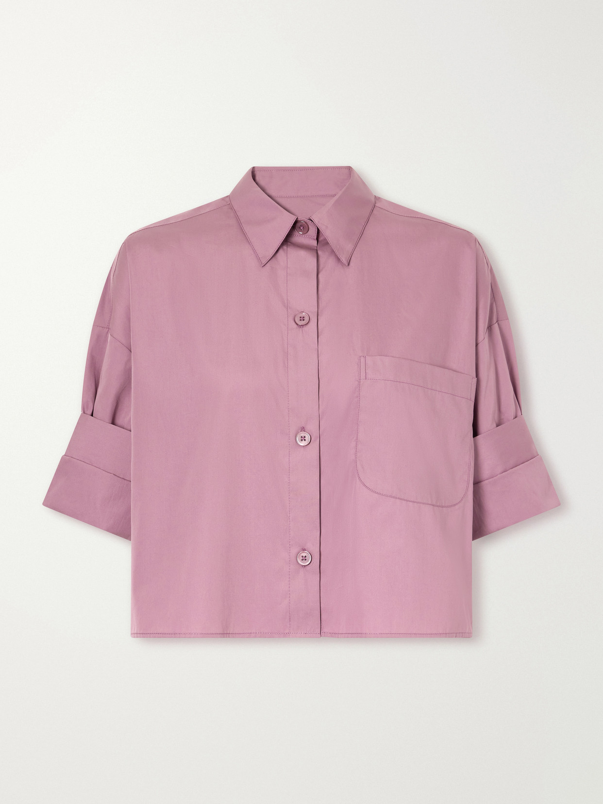 Next Ex Cropped Cotton-Poplin Shirt