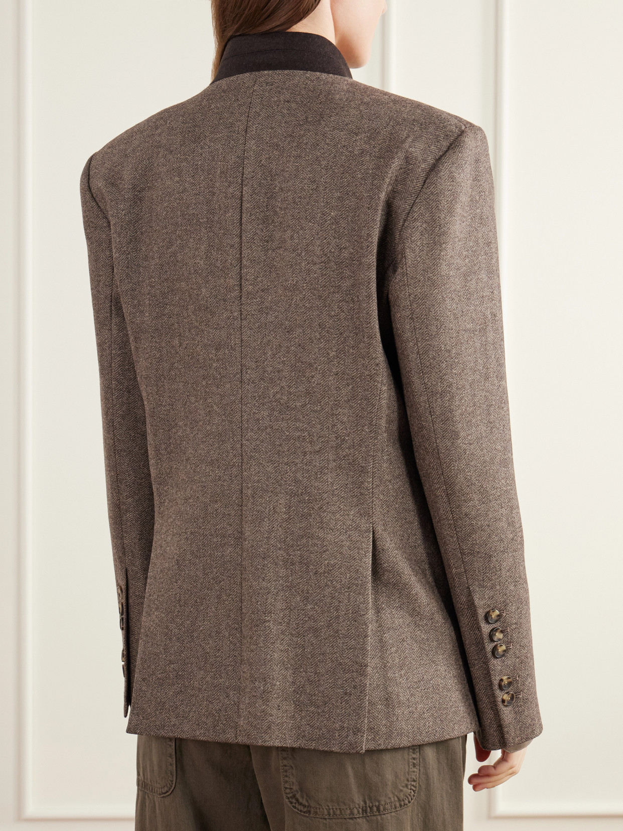 Herringbone Wool And Cashmere-Blend Jacket